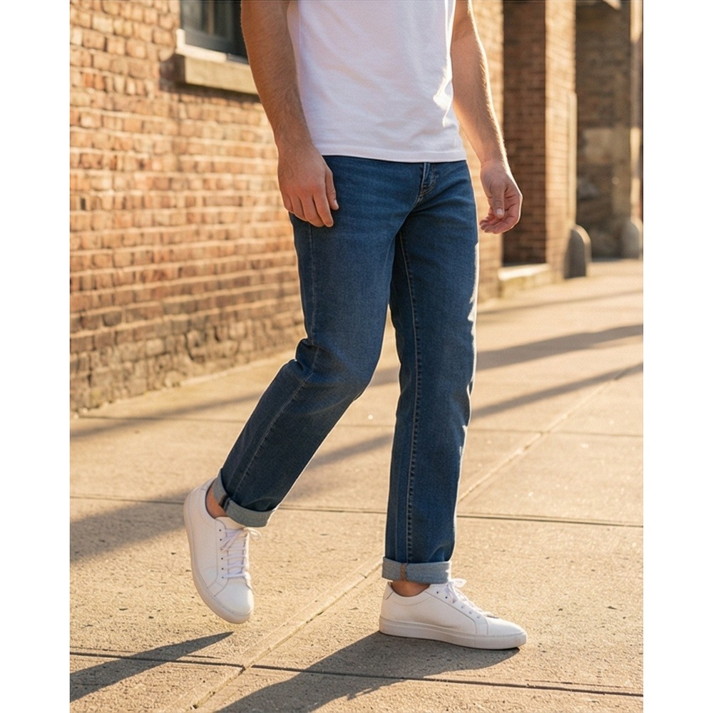Coleman Mens 38x30 Straight Fit Stretch Denim Jeans Mid‎ Rise Blue NWT